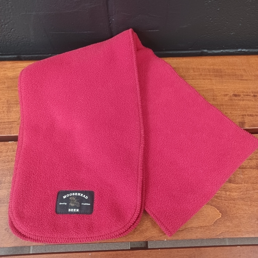 Moosehead Red Polar Fleece Unisex Scarf